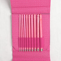 Lykke Blush 6" Crochet Hook Set, Fuchsia Basketweave Case