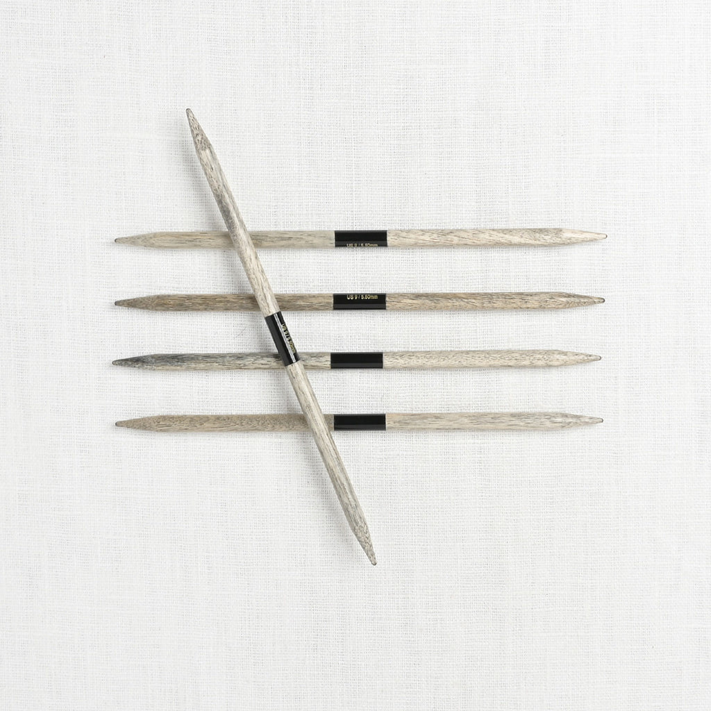 Lykke Driftwood 6" Double Point Needle Set, US 6-13, Grey Denim Case