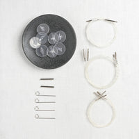 Lykke Cypra Copper 5" Interchangeable Circular Needle Set, Black Vegan Suede Case