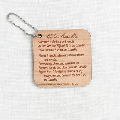 Katrinkles Wood Cable Cast On Instruction Fob