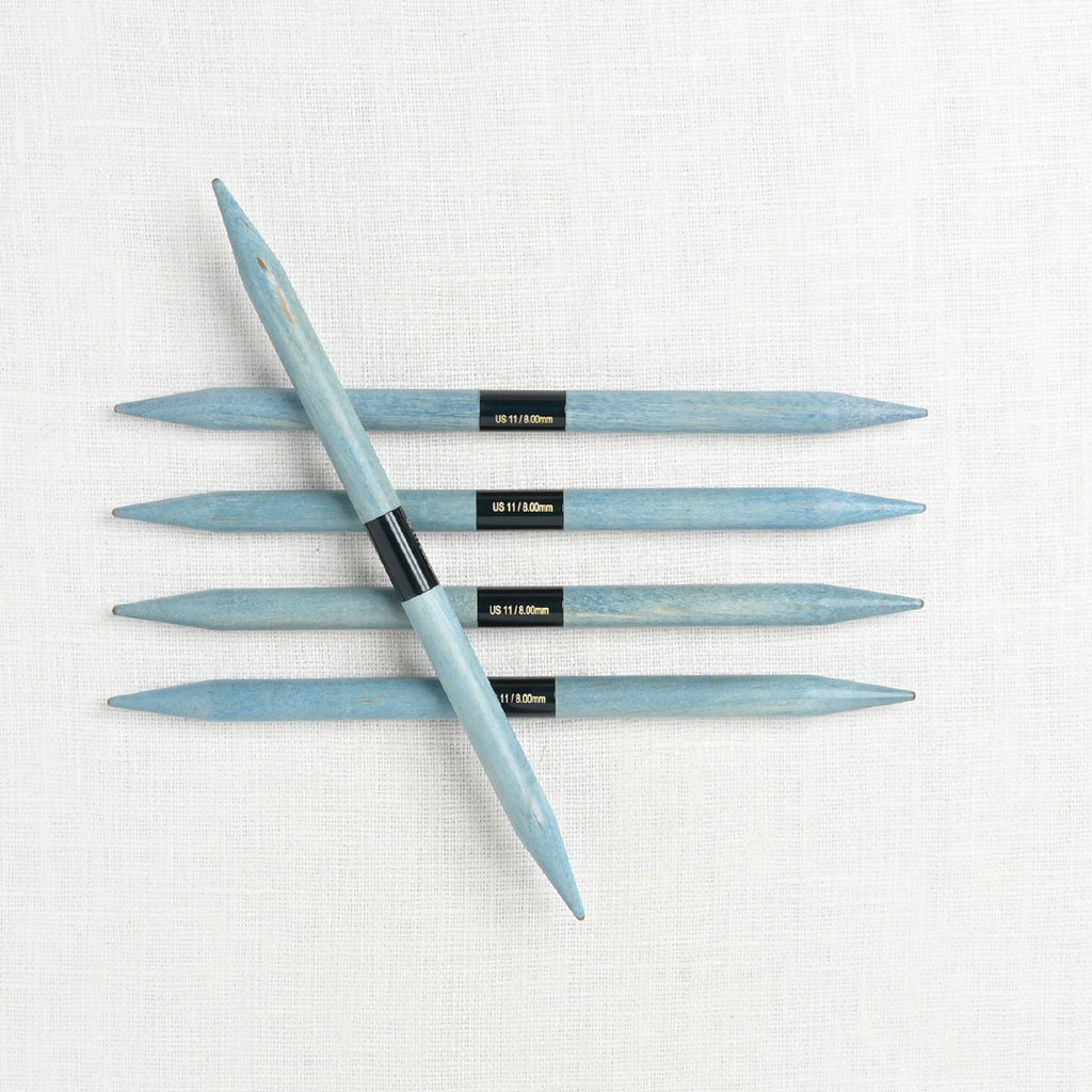 Lykke Indigo 6" Double Point Needle Set, US 6-13, Blue Denim Case