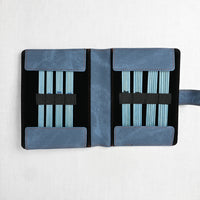 Lykke Indigo 6" Double Point Needle Set, US 0-5, Blue Denim Case