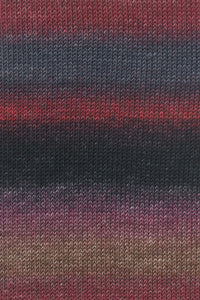 Lang Yarns Merino Plus Color 207 Dark Red Anthracite Berry swatch