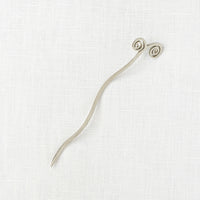 JUL Designs Coil Shawl Stick, White Brass