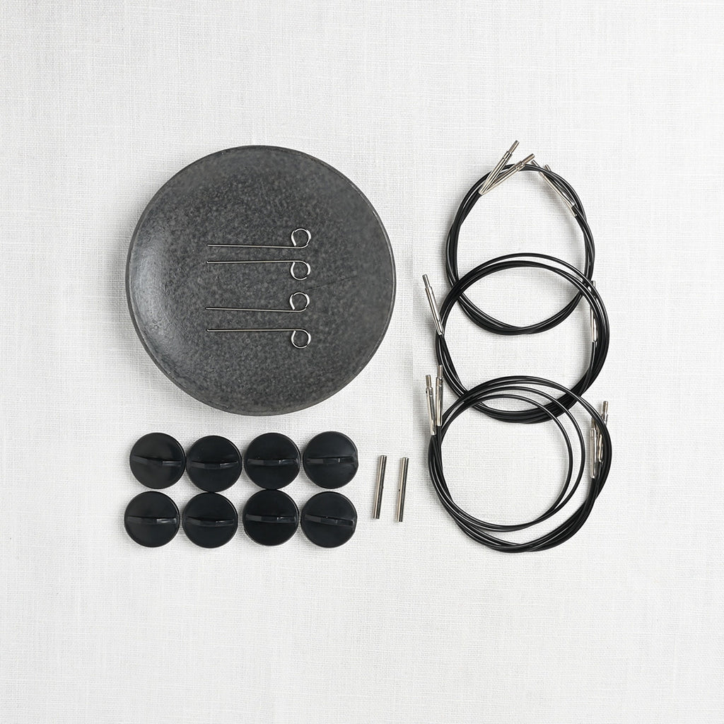 Lykke Umber 5" Interchangeable Circular Needle Set, Umber Denim Case