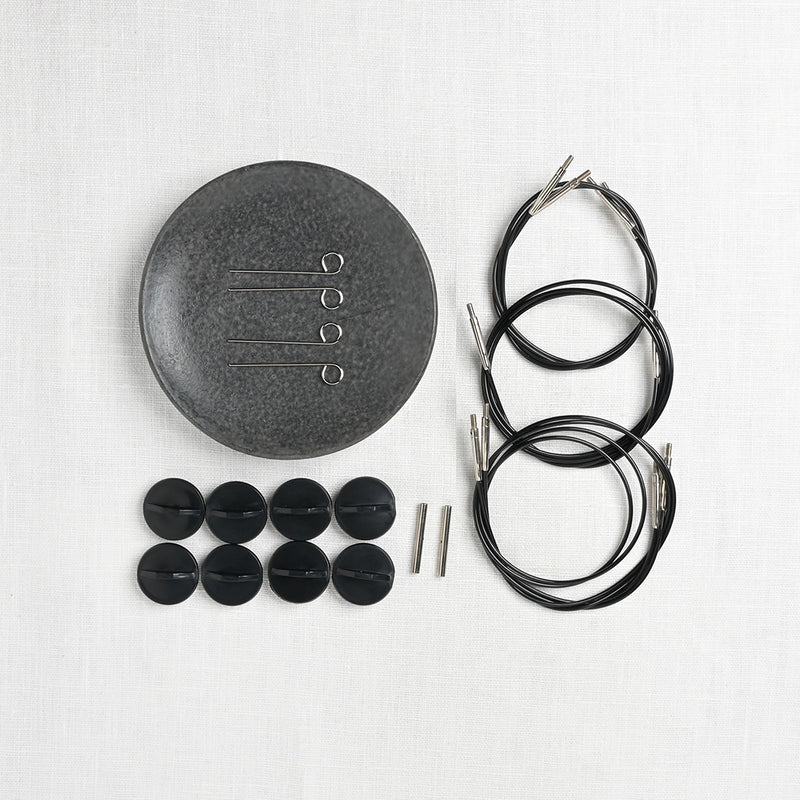 Lykke Umber 5" Interchangeable Circular Needle Set, Umber Denim Case