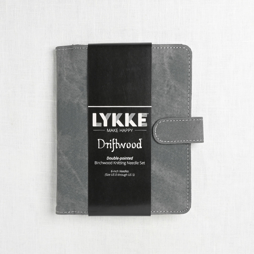 Lykke Driftwood 6" Double Point Needle Set, US 0-5, Grey Denim Case
