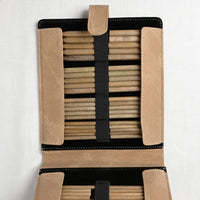 Lykke Umber 6" Double Point Needle Set, US 6-13, Umber Denim Case