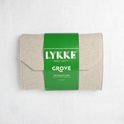 Lykke Grove 5" Interchangeable Circular Needle Set, Beige Jute Case