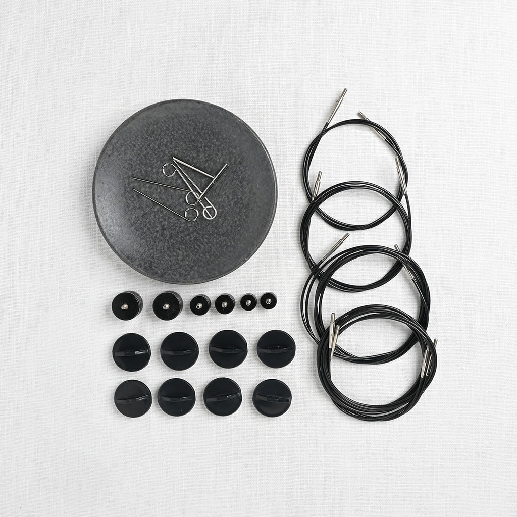Lykke Umber Long Interchangeable Circular Needle Set, Umber Denim Case