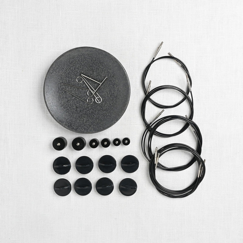 Lykke Umber Long Interchangeable Circular Needle Set, Umber Denim Case