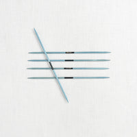 Lykke Indigo 6" Double Point Needle Set, US 0-5, Blue Denim Case