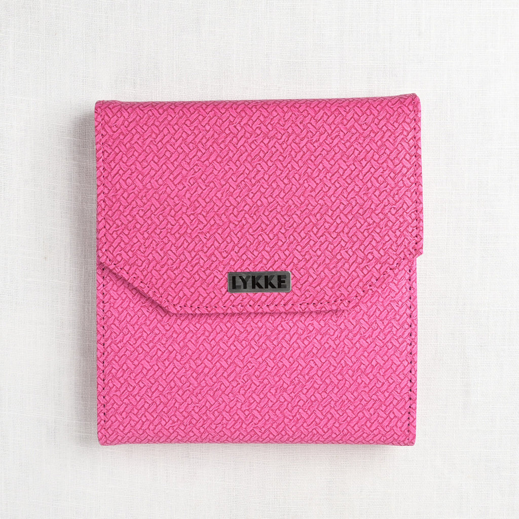 Lykke Blush 6" Crochet Hook Set, Fuchsia Basketweave Case