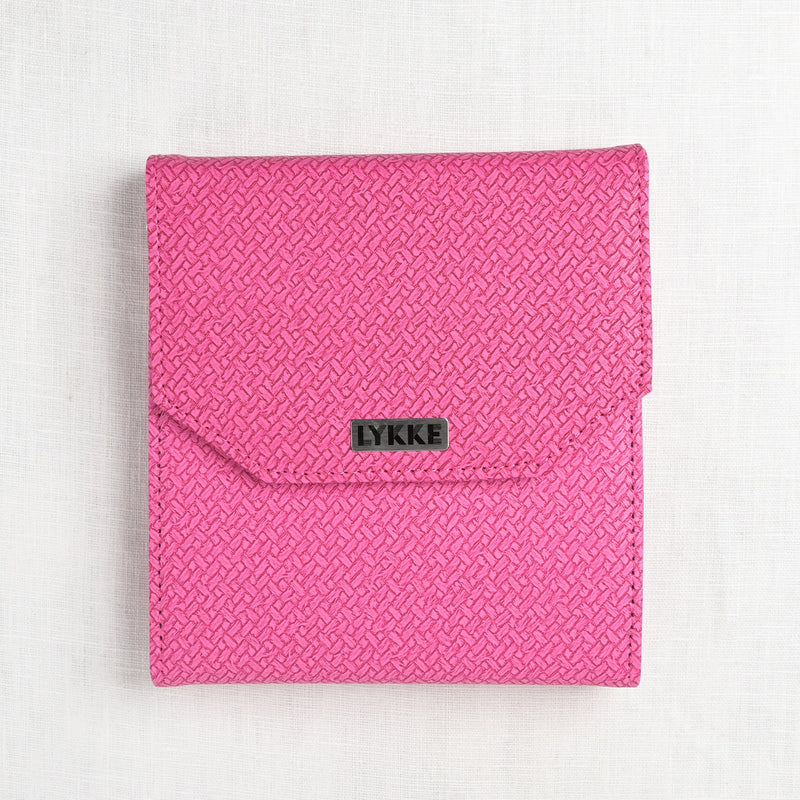 Lykke Blush 6" Crochet Hook Set, Fuchsia Basketweave Case