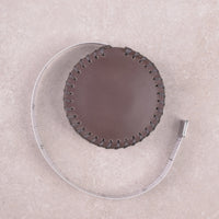 Hand-Stitched Leather Tape Measure, Espresso