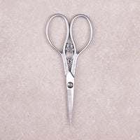 Floral Teardrop Scissors, Silver