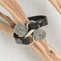 JUL Designs Women's Wealth Double Wrap, Double Snap Cuff, Black