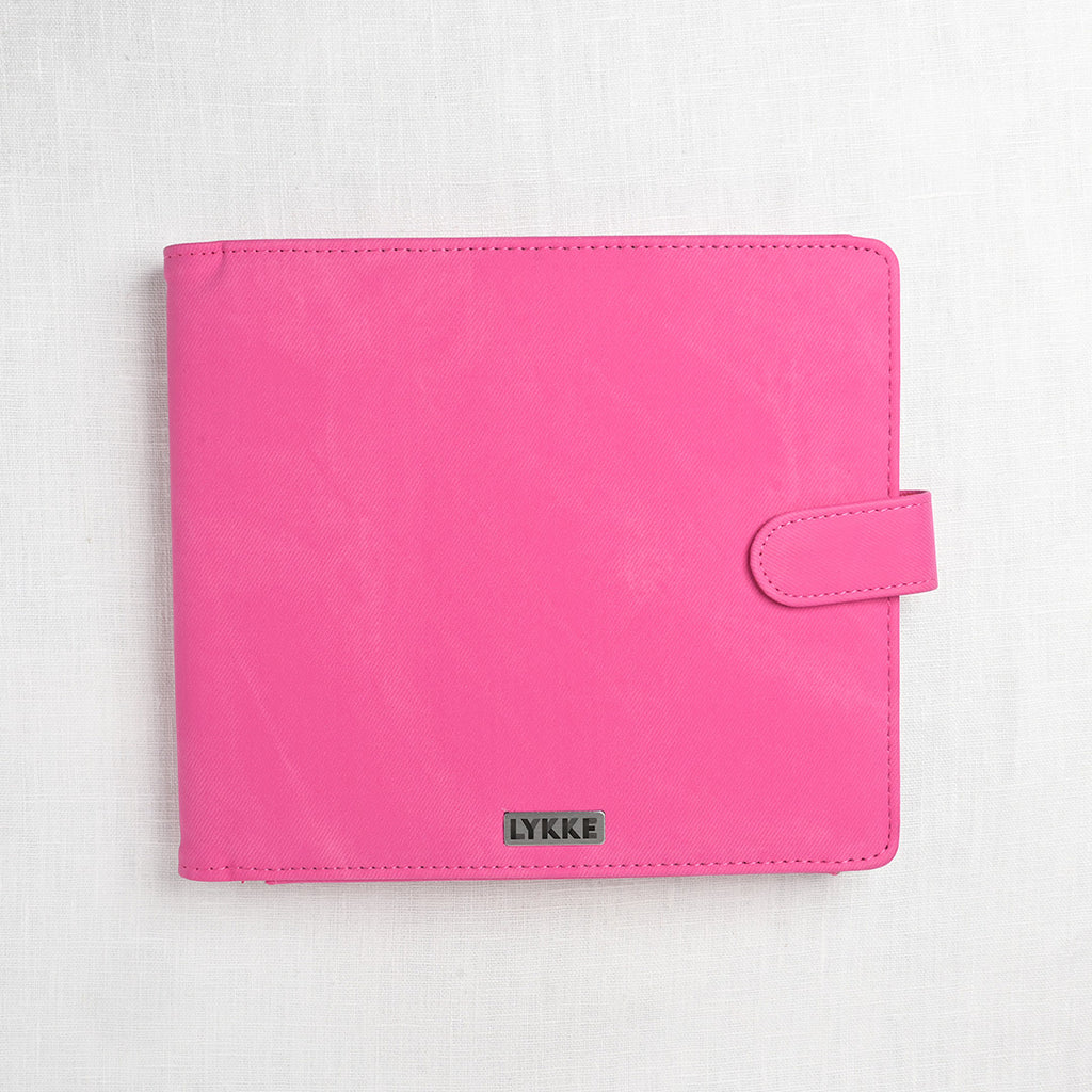 Lykke Blush 6" Double Point Needle Set, US 6-13, Fuchsia Denim Case
