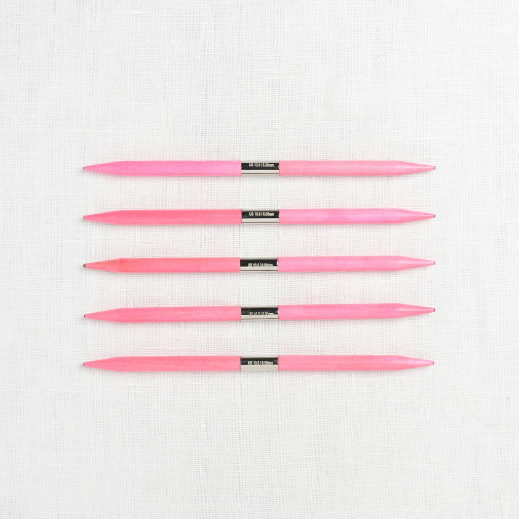 Lykke Blush 6" Double Point Needle Set, US 6-13, Fuchsia Denim Case