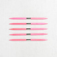 Lykke Blush 6" Double Point Needle Set, US 6-13, Fuchsia Denim Case