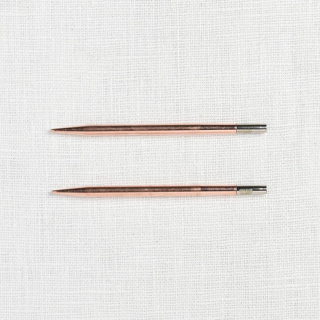 Lykke Cypra Copper 3.5" Interchangeable Circular Needle Set, Brown Vegan Suede Case