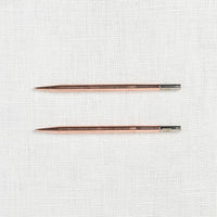 Lykke Cypra Copper 3.5" Interchangeable Circular Needle Set, Brown Vegan Suede Case