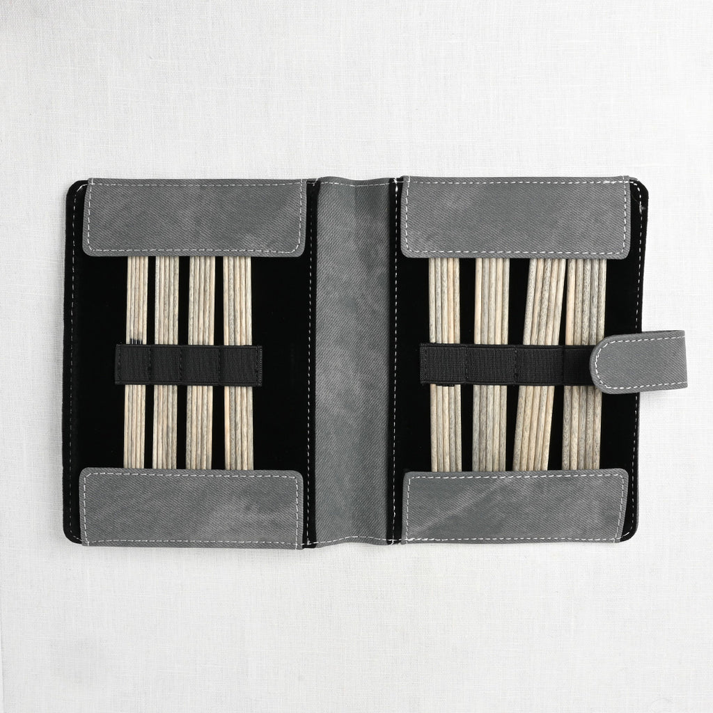 Lykke Driftwood 6" Double Point Needle Set, US 0-5, Grey Denim Case