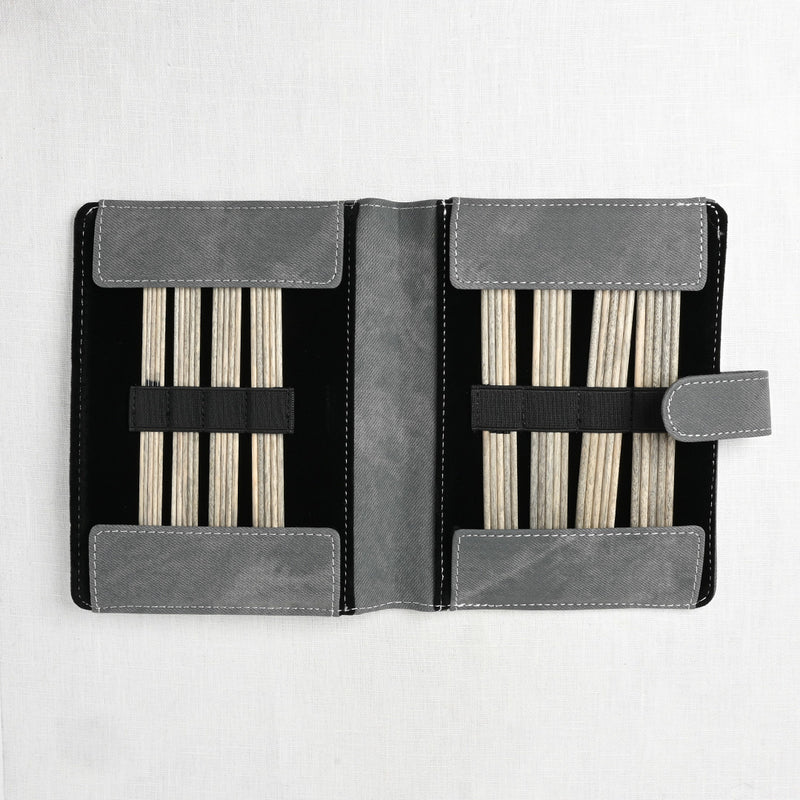 Lykke Driftwood 6" Double Point Needle Set, US 0-5, Grey Denim Case