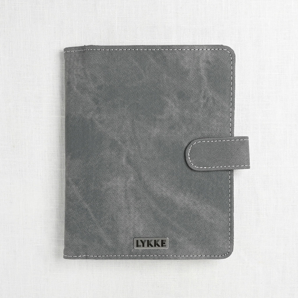 Lykke Driftwood 6" Double Point Needle Set, US 0-5, Grey Denim Case
