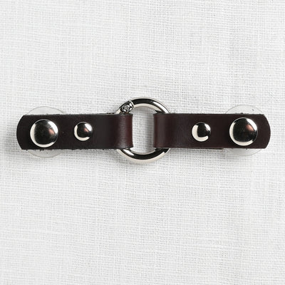 JUL Designs Cordoba Tiny Round Ring Closure, Espresso w/ Nickel Hardware