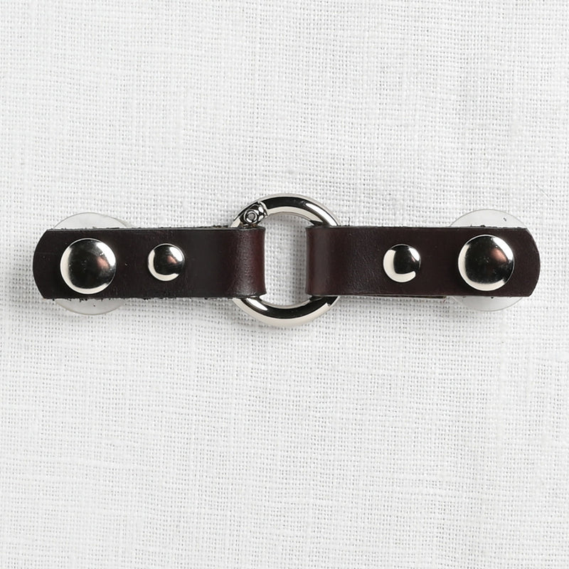 JUL Designs Cordoba Tiny Round Ring Closure, Espresso w/ Nickel Hardware