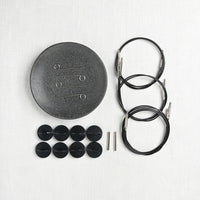 Lykke Driftwood 5" Interchangeable Circular Needle Set, Grey Denim Case