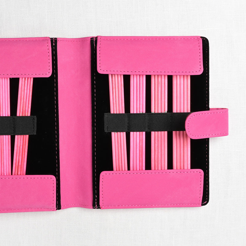 Lykke Blush 6" Double Point Needle Set, US 0-5, Fuchsia Denim Case