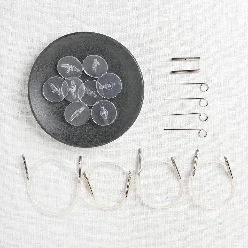 Lykke Cypra Copper 3.5" Interchangeable Circular Needle Set, Brown Vegan Suede Case